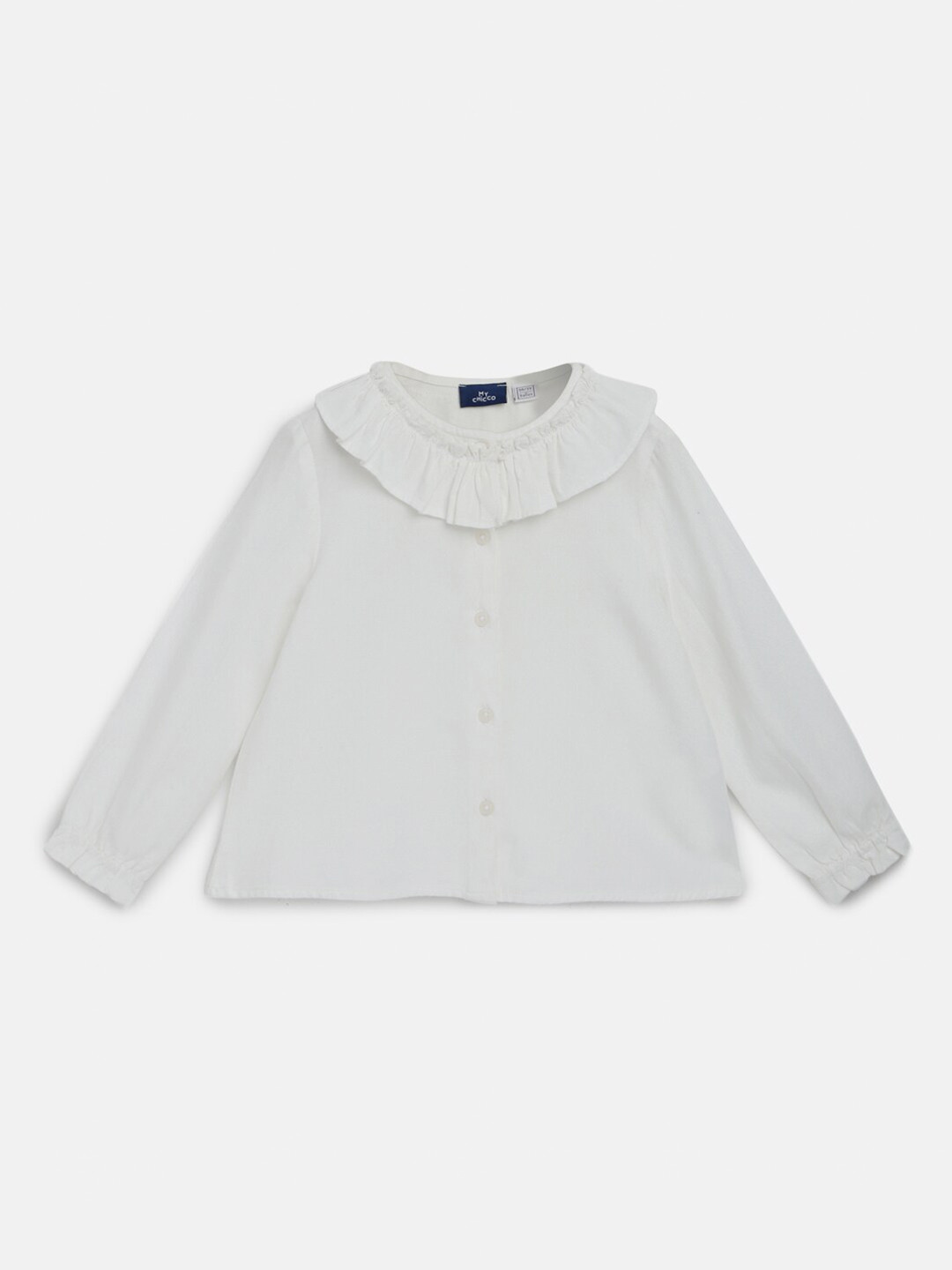 Chicco Girls Ruffles Cotton Shirt Style Top