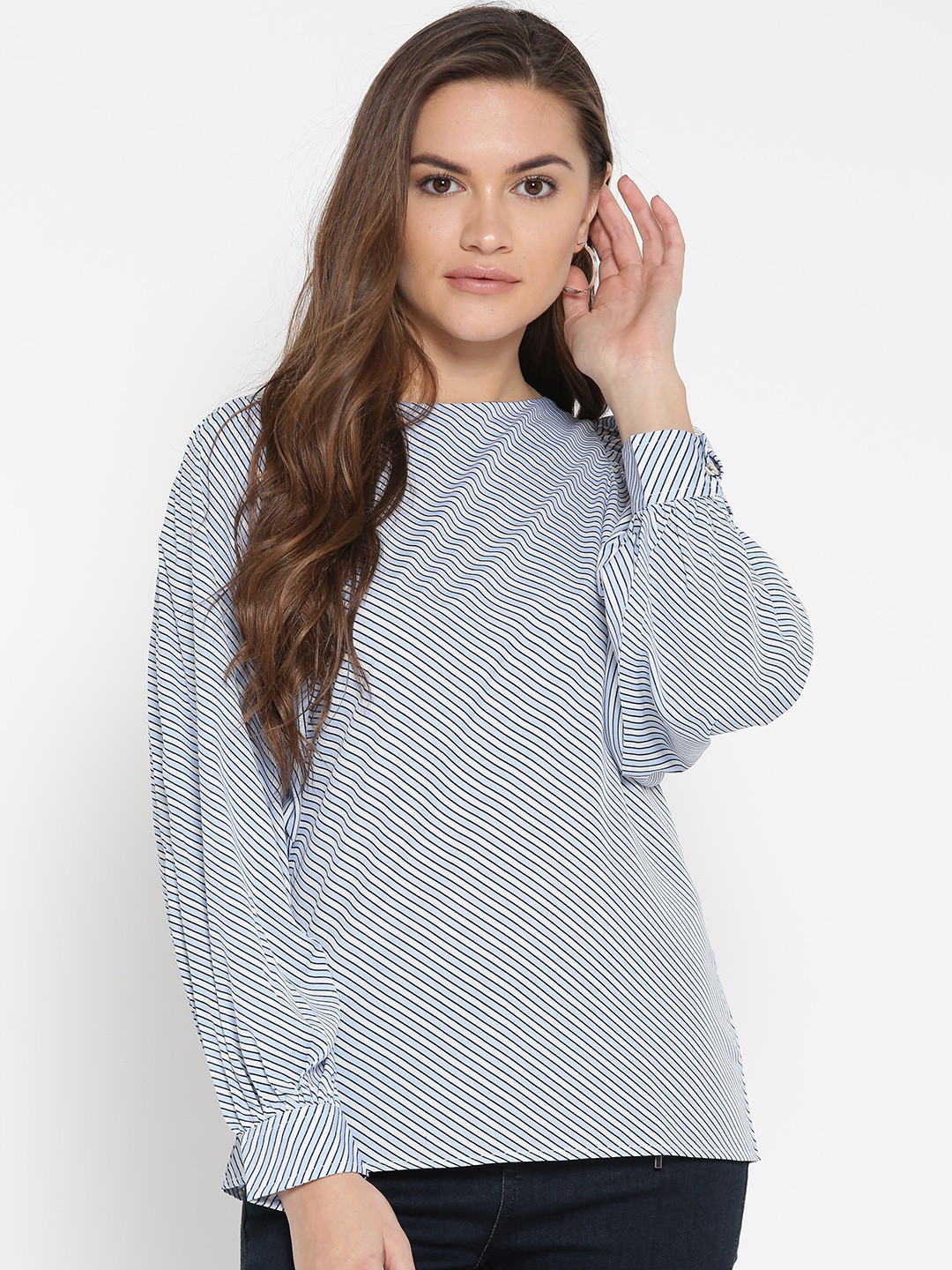 Style Quotient Women White Striped Top