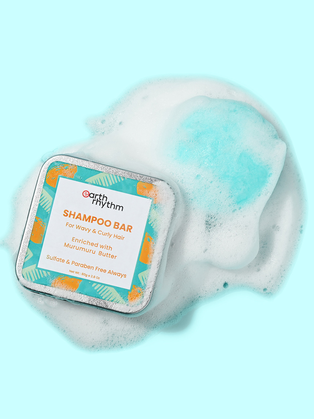 Earth Rhythm Murumuru Butter Frizzy & Curly Hair Shampoo Bar 80g