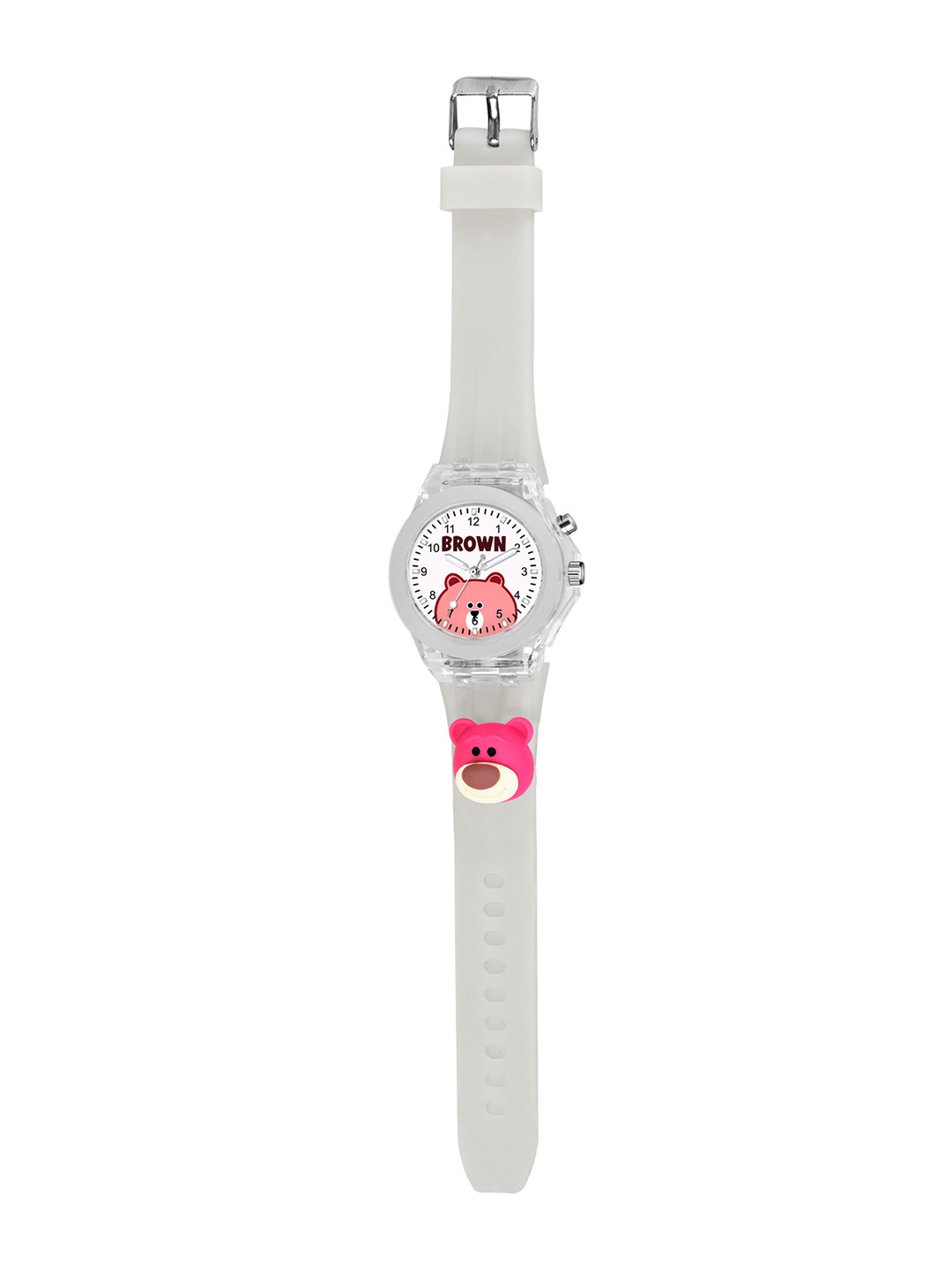 SWADESI STUFF Girls Round Analogue Watch MULTI LIGHT WHITE PANDA