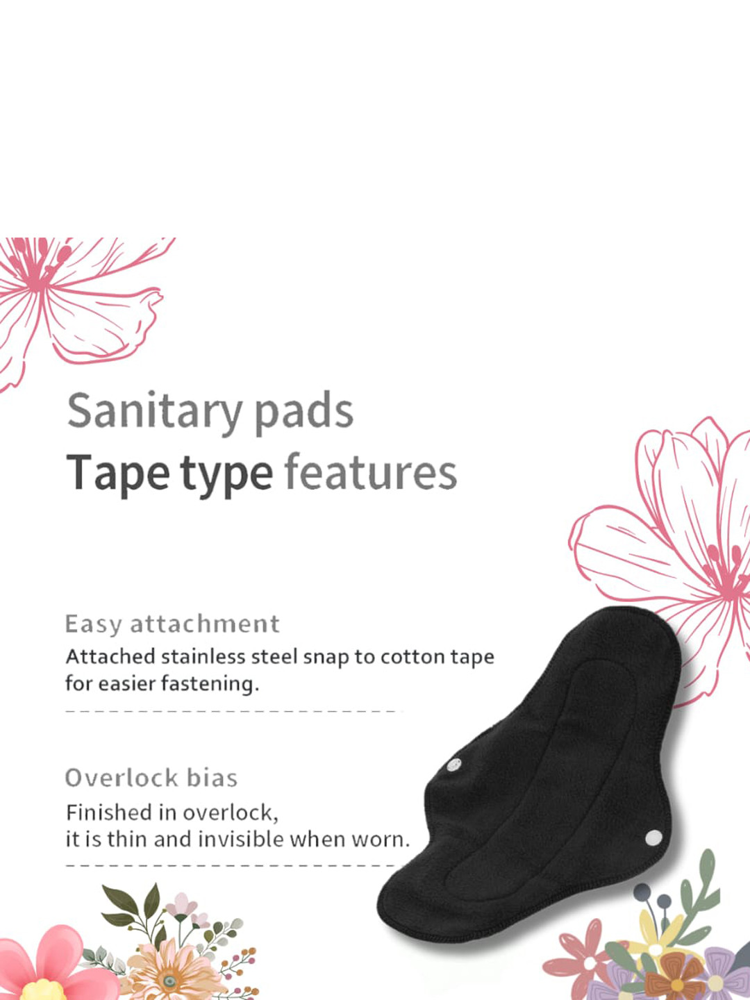 CareDone Women Set Of 3 4-Layered XL Rash Free Reusable Sanitary Cloth Pads