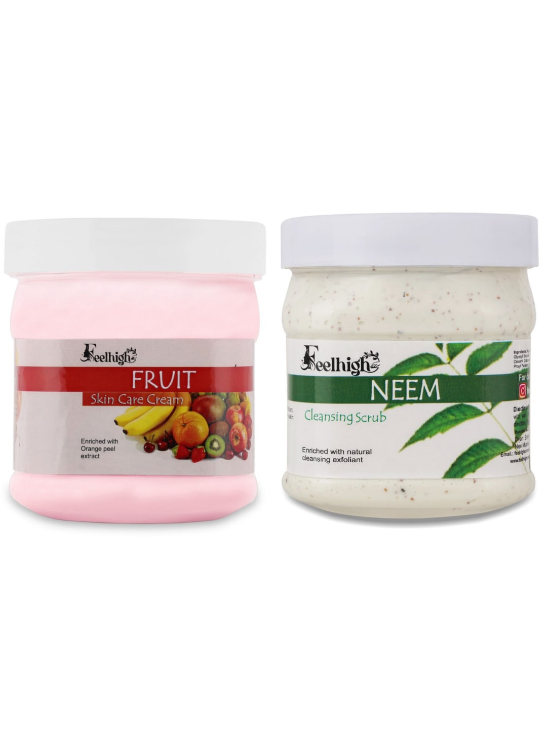 FEELHIGH Face & Body Fruit Cream & Neem Scrub