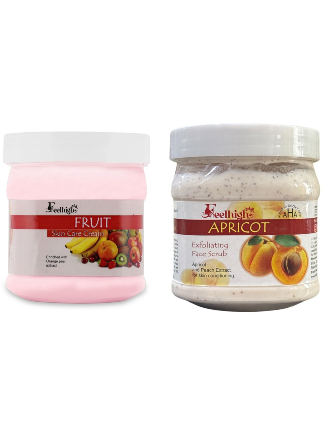 FEELHIGH Face & Body Fruit Cream & Apricot Scrub