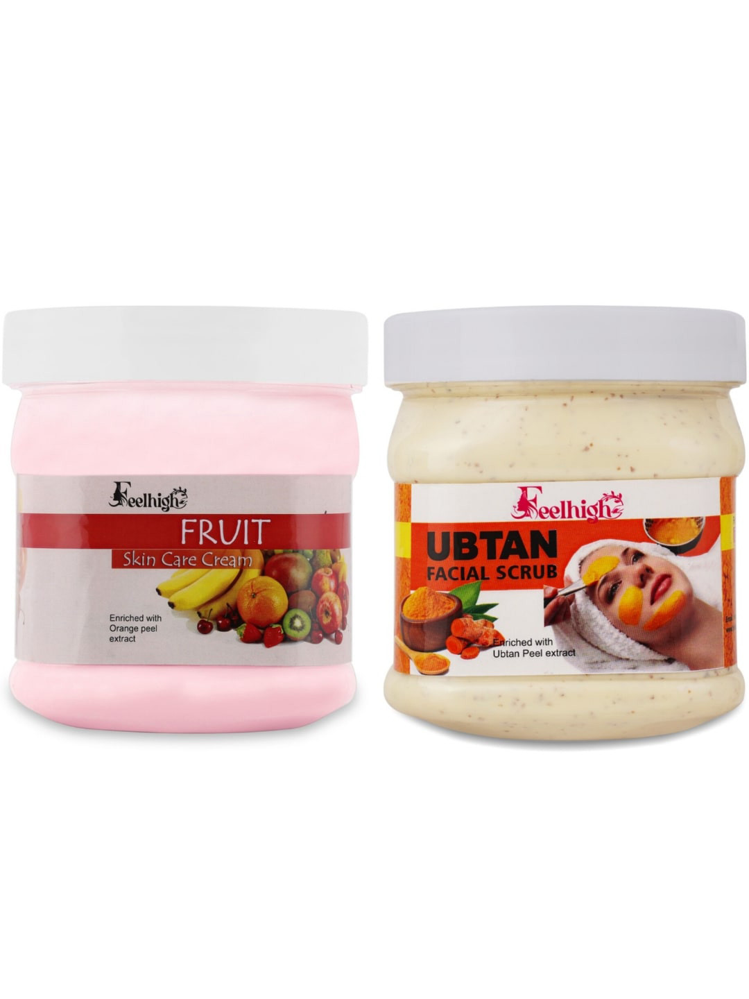 FEELHIGH Face & Body Fruit Cream & Ubtan Scrub