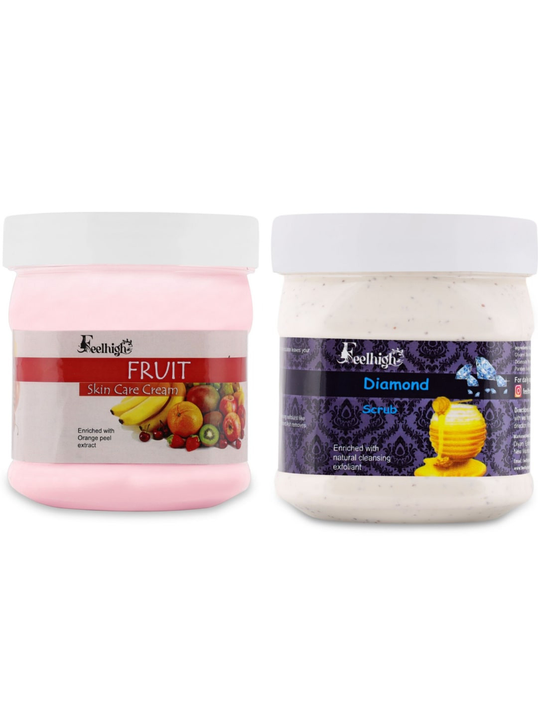 FEELHIGH Face & Body Fruit Cream & Diamond Scrub
