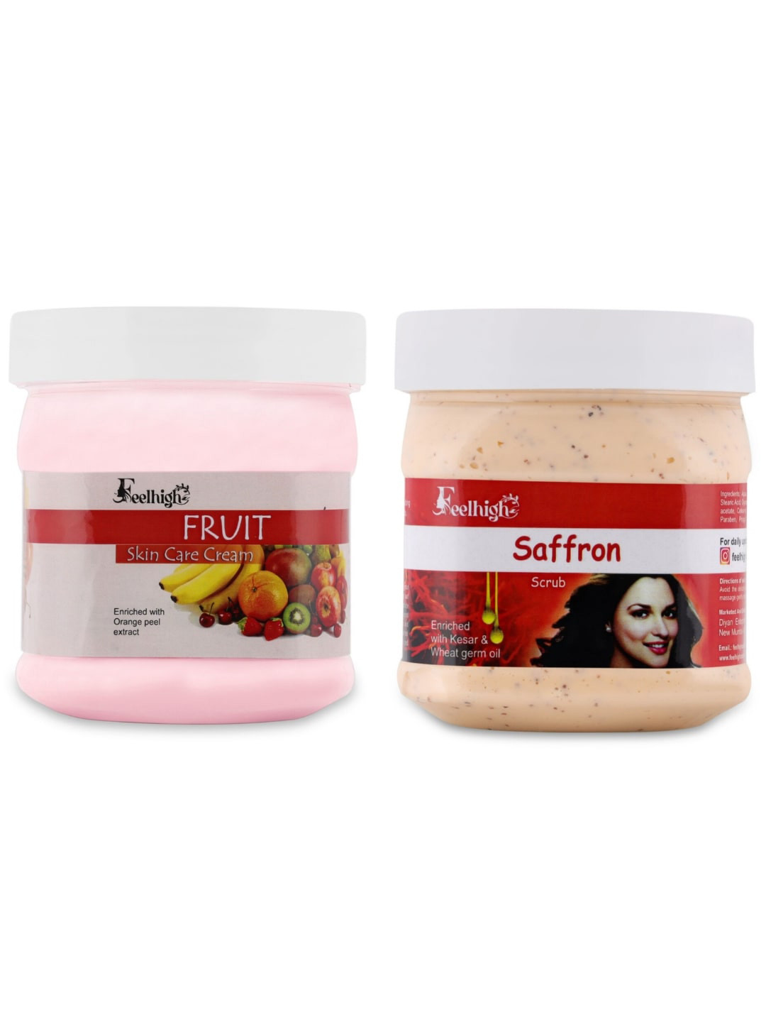 FEELHIGH Face & Body Fruit Cream & Saffron Scrub