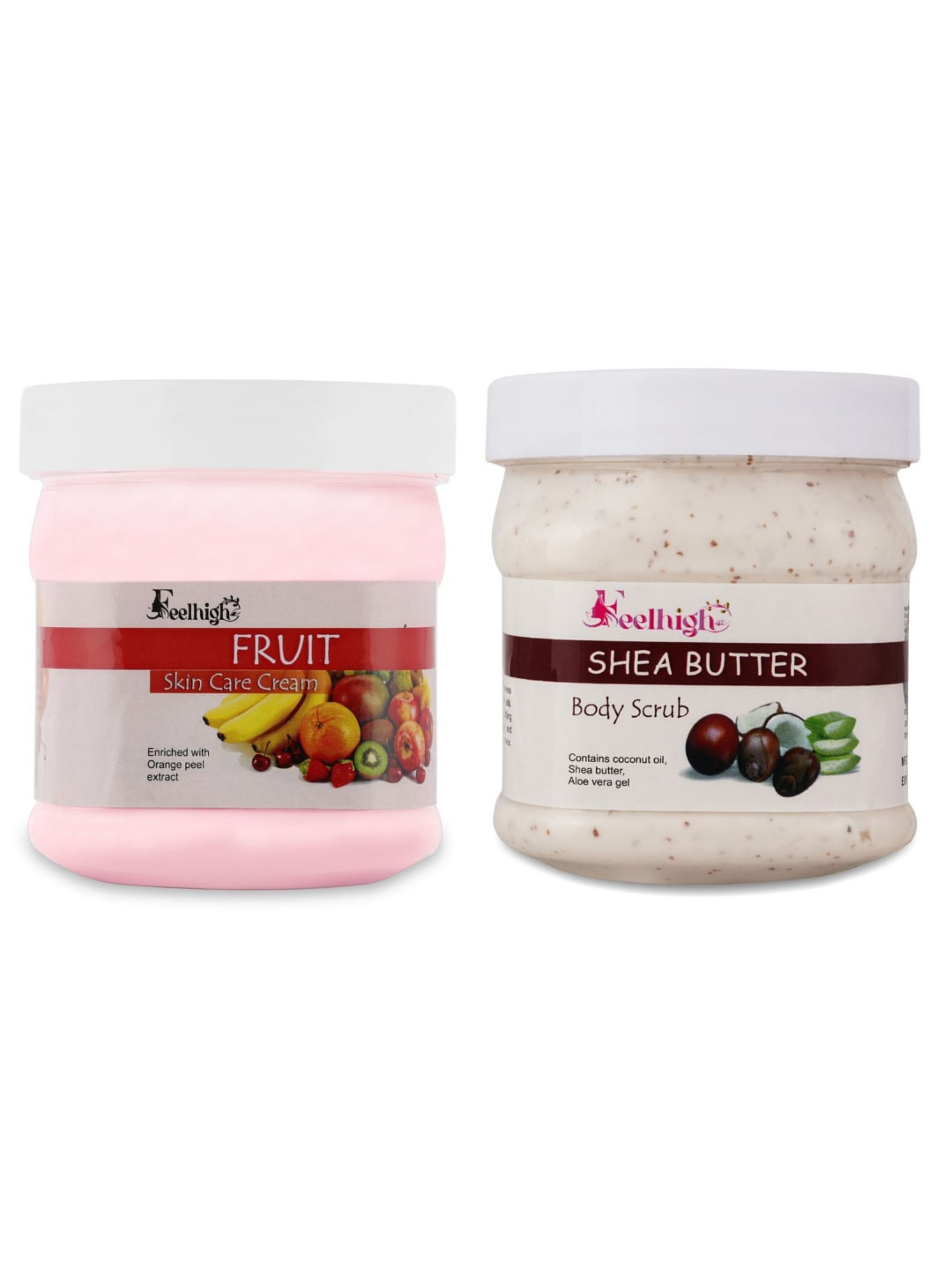 FEELHIGH Face & Body Fruit Cream & Shea Butter Scrub