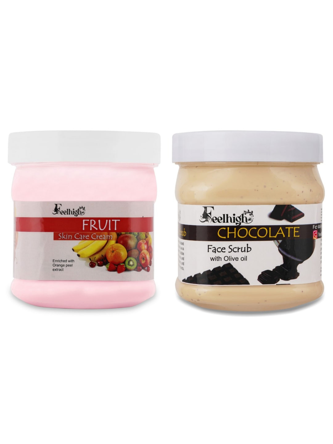 FEELHIGH Face & Body Fruit Cream & Chocolate Scrub