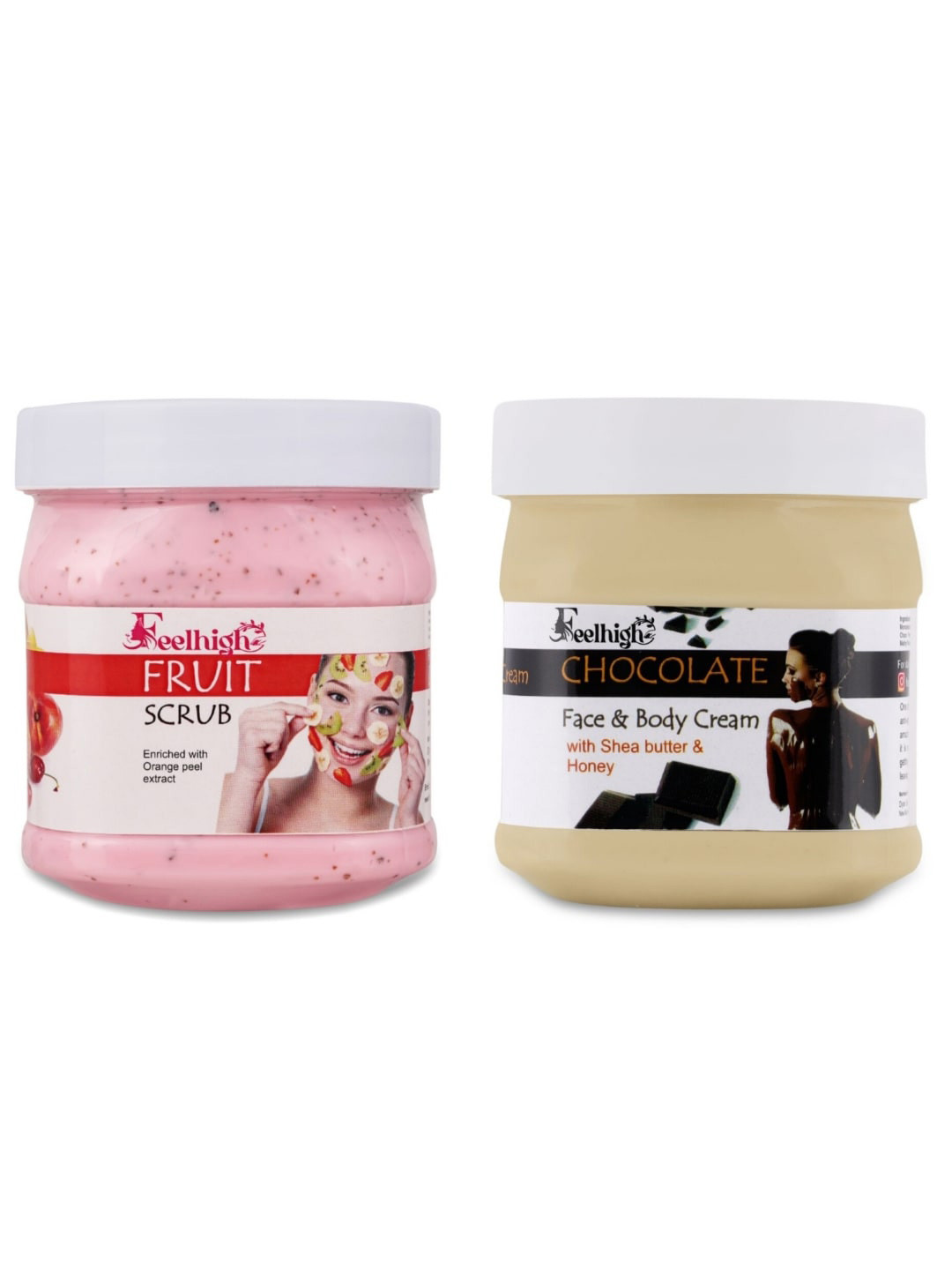 FEELHIGH Face & Body Mix Fruit Scrub Enriched with Mix fruit Extract & Chocolate Cream