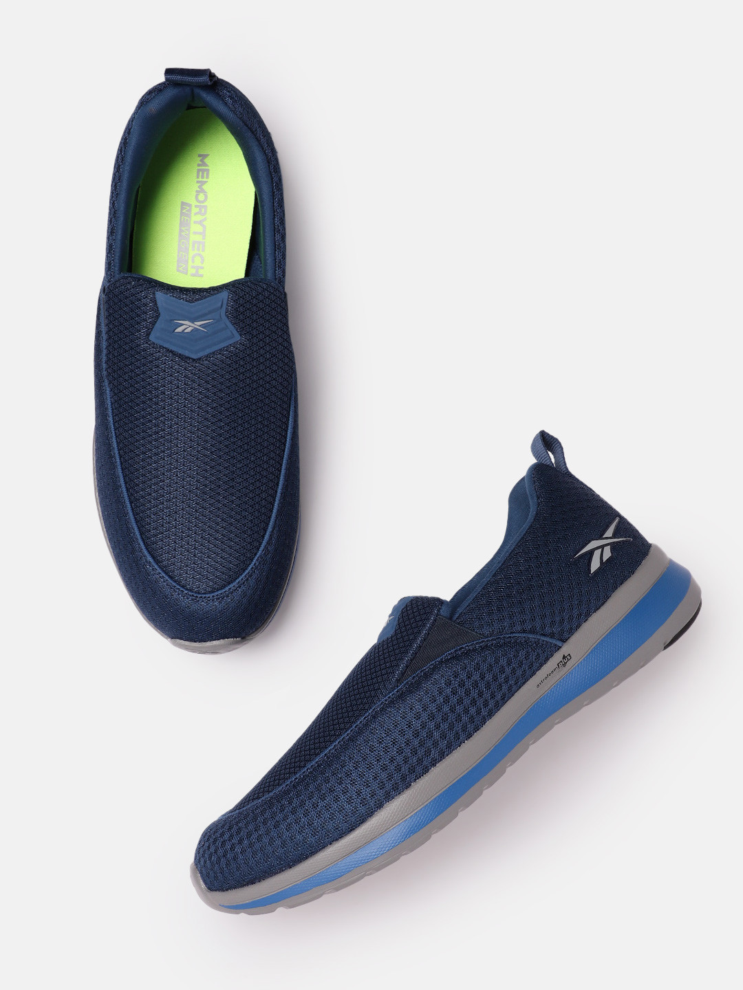 Reebok Men Woven Design Ree-form Blaze Slip Walking Shoes