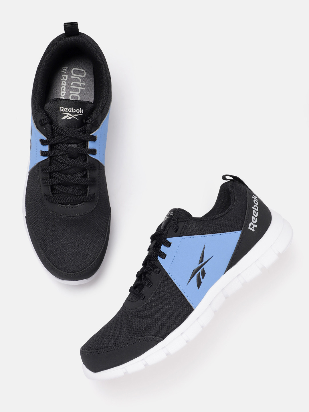 Reebok Men Woven Design Traveller LP Running Shoes with Brand Logo Detail