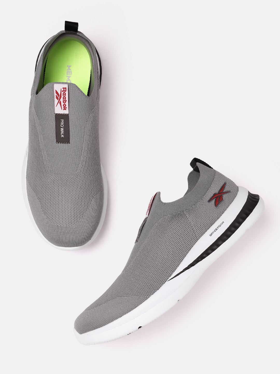 Reebok Men Woven Design Walk View Slip Shoes