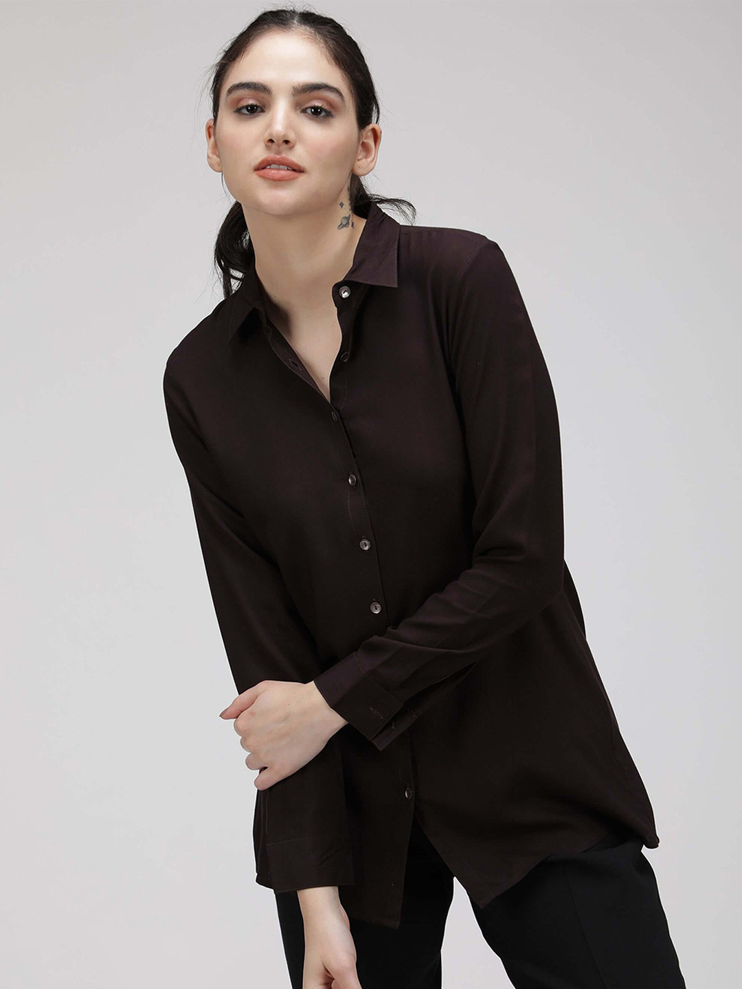 IDK Spread Collar Formal Shirt