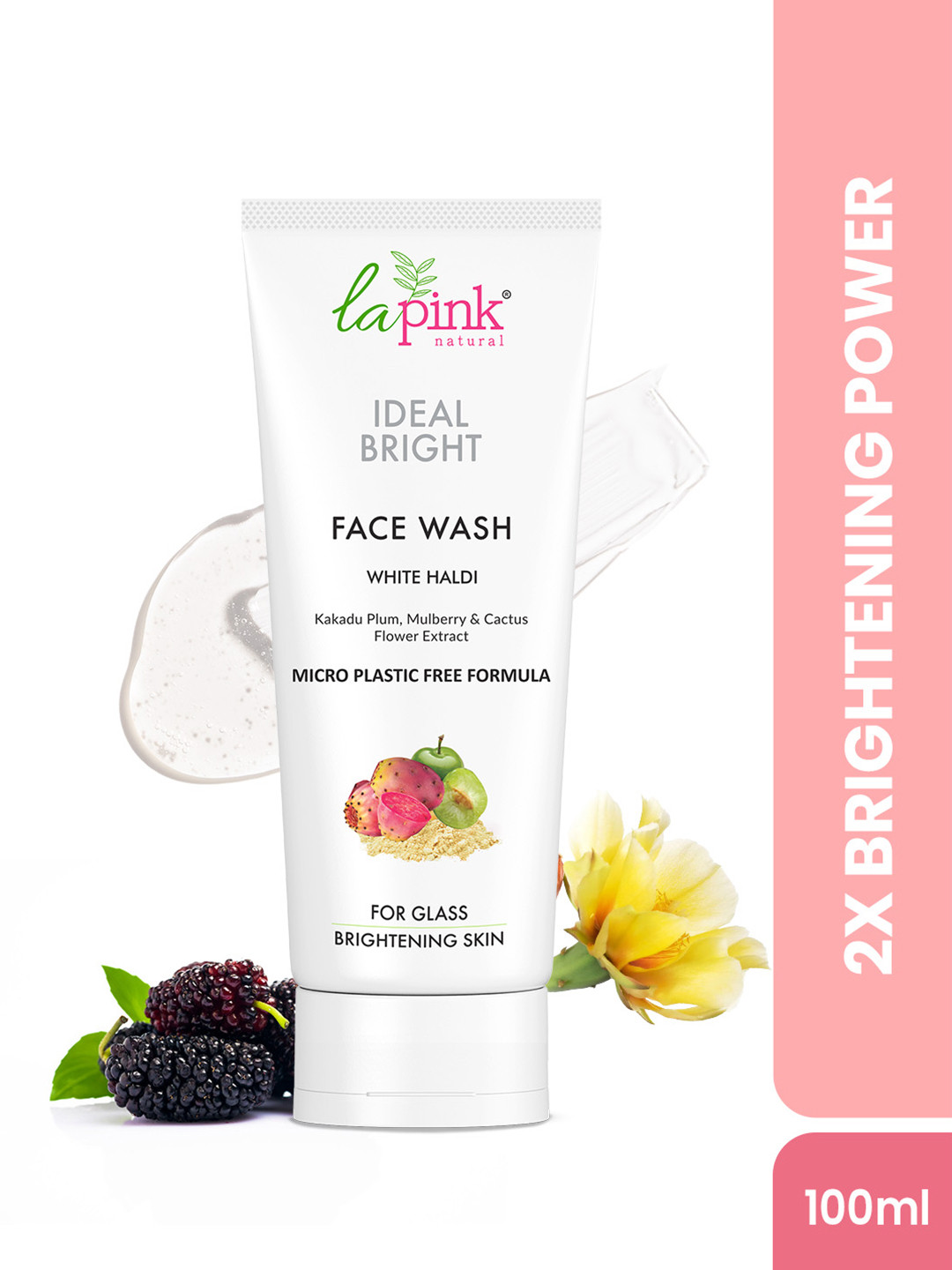 La Pink Ideal Bright 100% Soap Free Face Wash for Skin Brightening - 100 ml