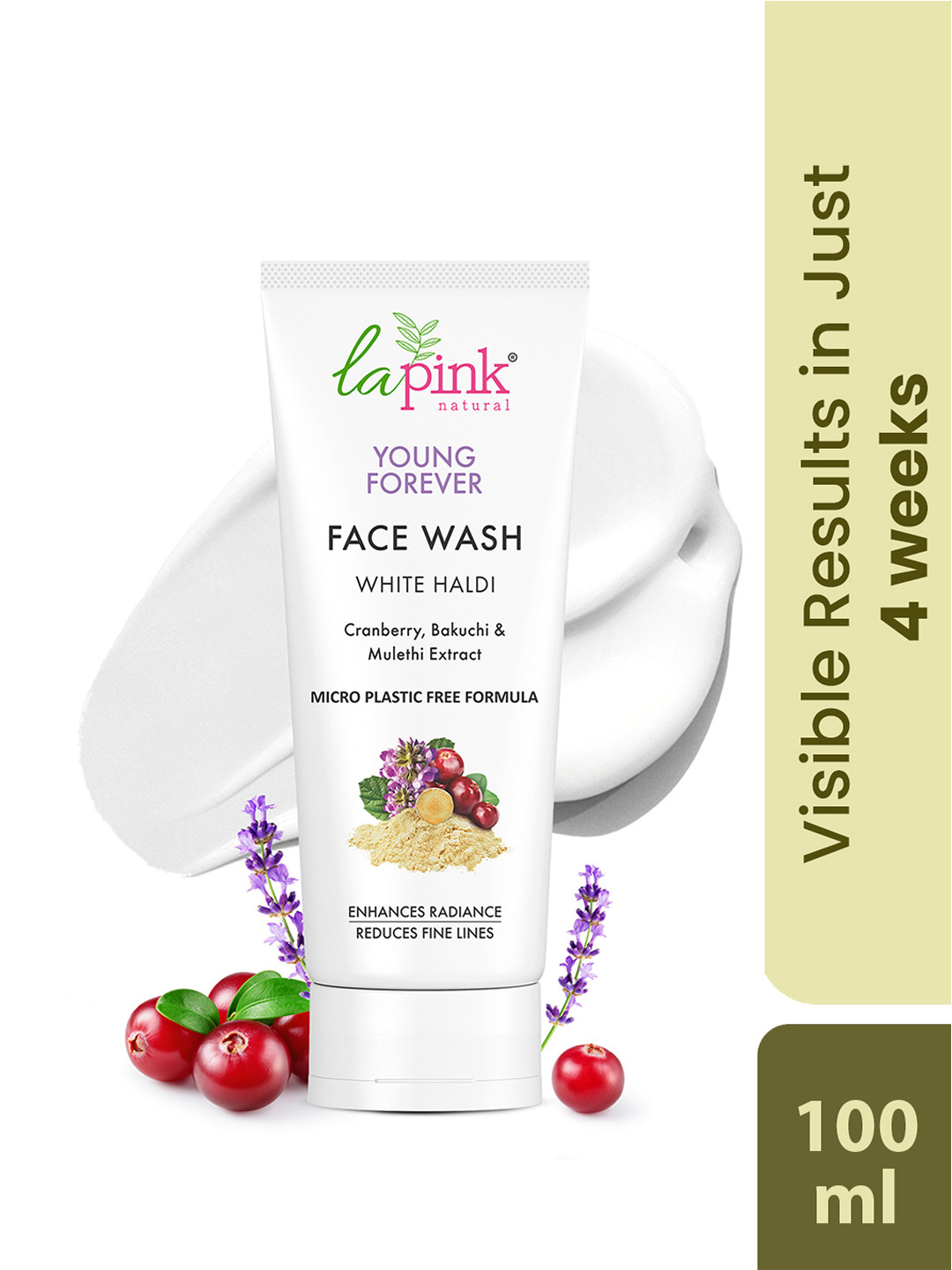 La Pink Young Forever 100% Soap Free Face Wash for Fine Lines & Pigmentation - 100ml