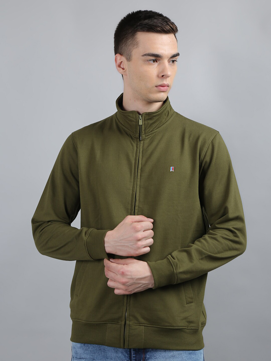 TIM PARIS High Neck Zipper Sweatshirt