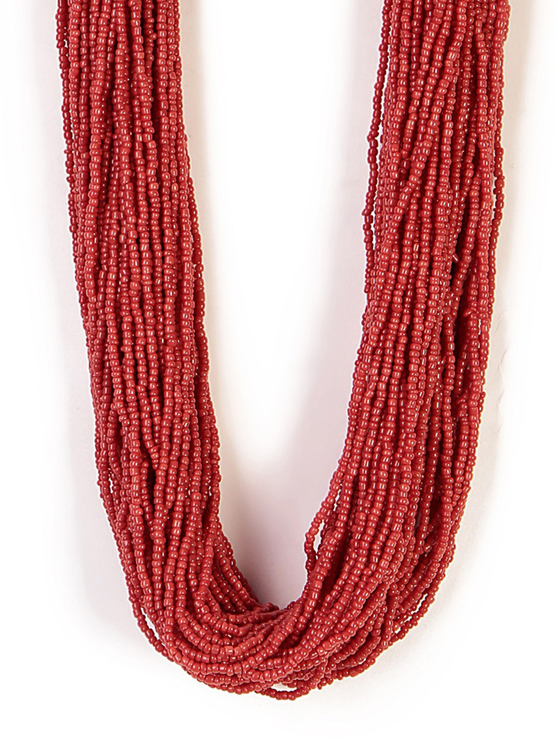 Bamboo Tree Jewels Red Metal Necklace