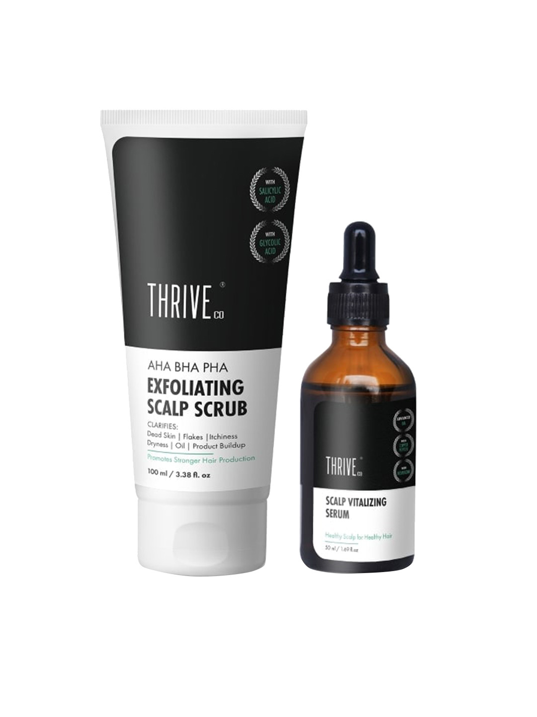 Thriveco Set Of 2 Scalp Vitalizing Serum & Scalp Exfoliating Scrub