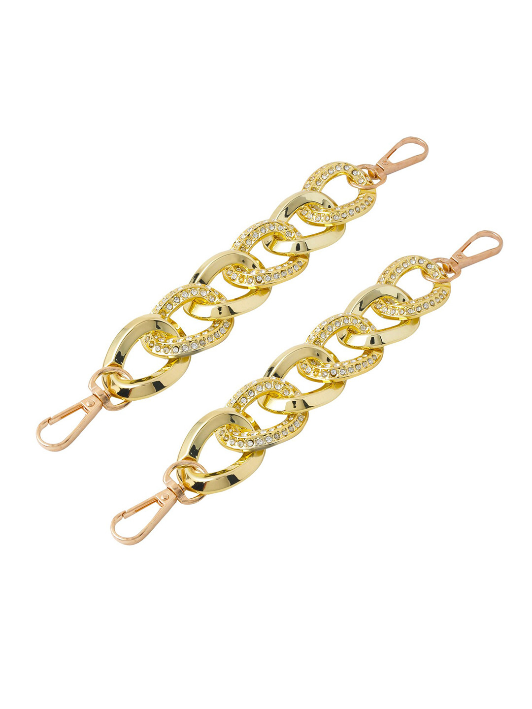 Yellow Chimes Gold-Plated Linked Chain Design Shoe Charms
