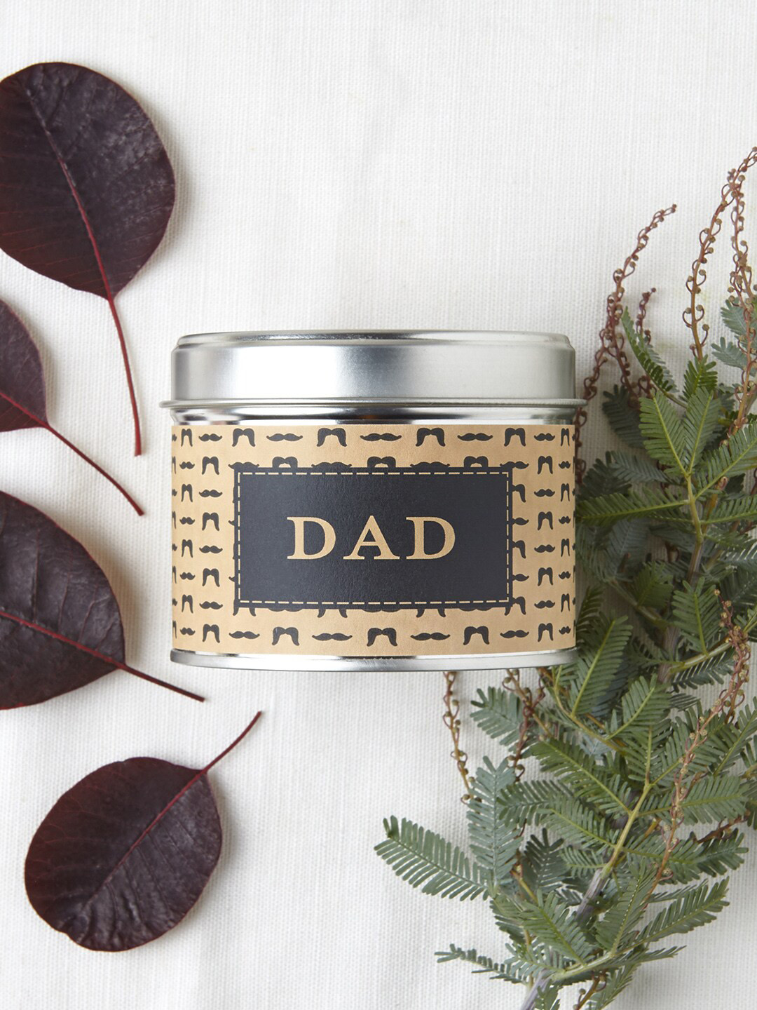 Aromatic Fables Tin Jar Candle DAD Wishes Scented Conversational Round Regular Candles