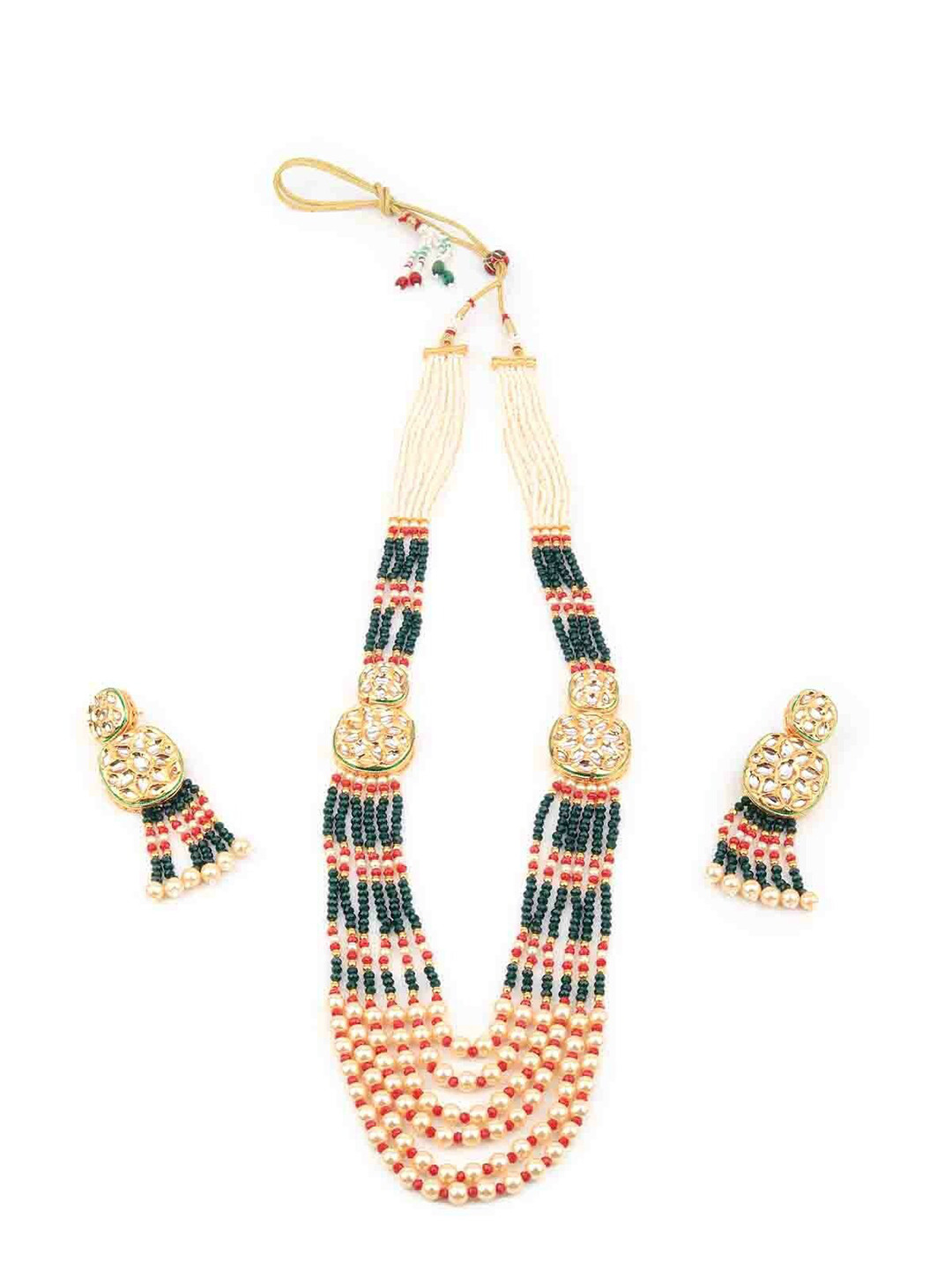 ODETTE Gold-Plated Long Necklace & Earrings Set