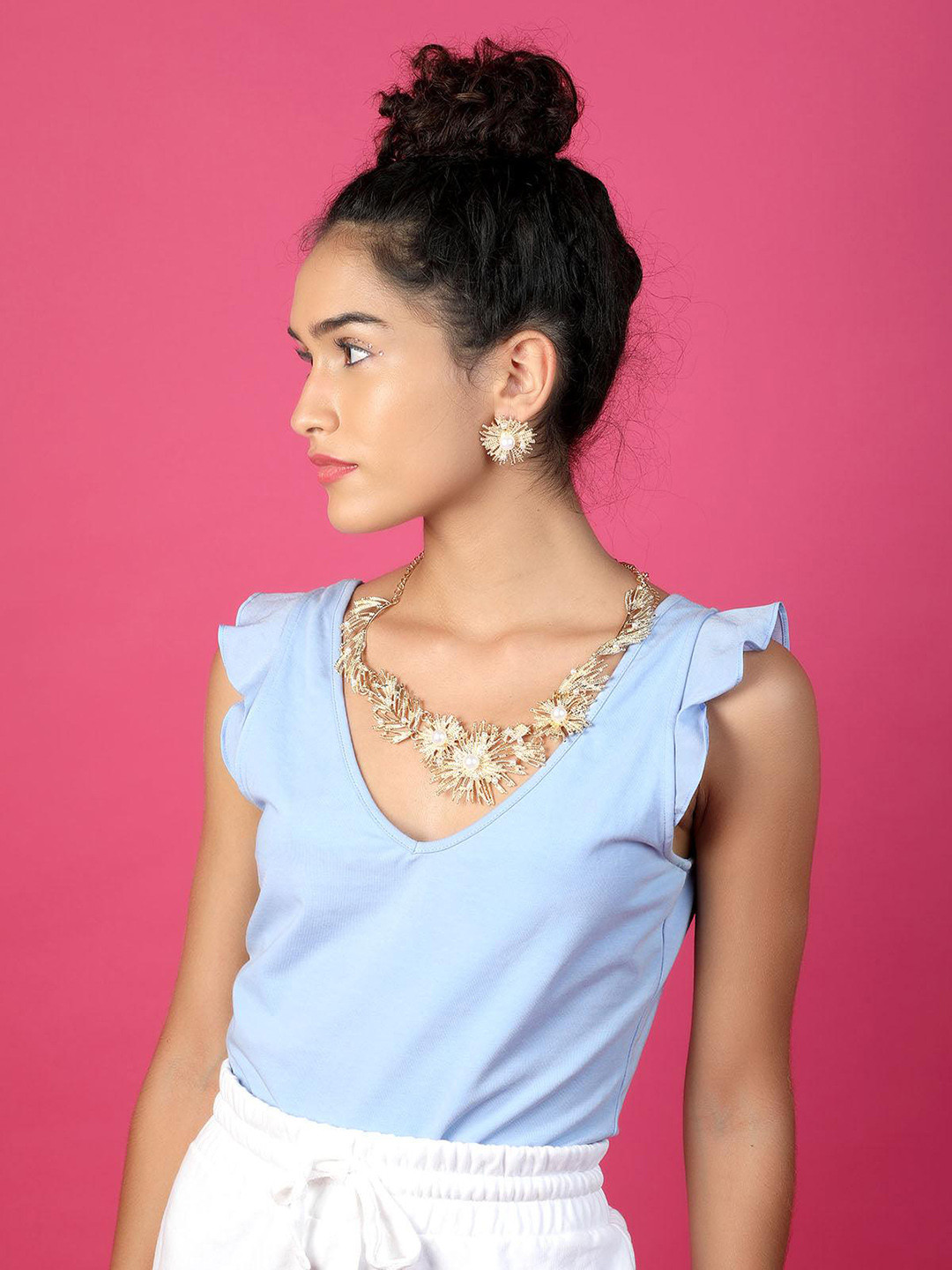 ODETTE Gold-Plated Beaded Choker Set