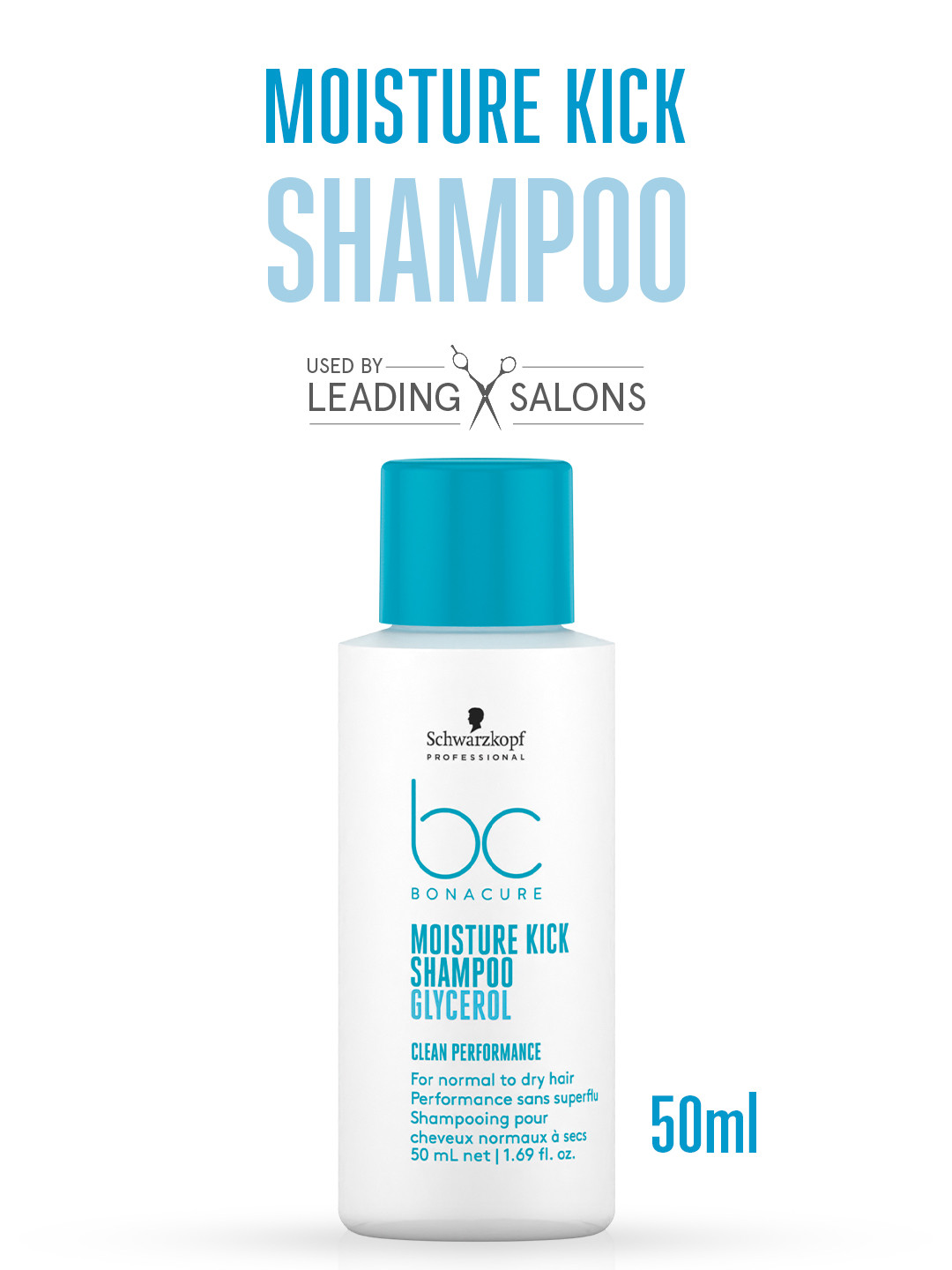 Schwarzkopf PROFESSIONAL Bonacure Moisture Kick Shampoo with Glycerol For Dry Hair - 50ml