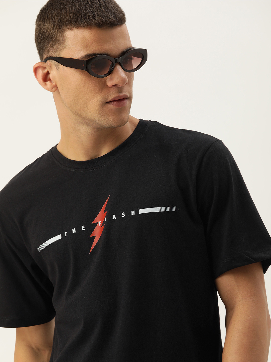 DC by Kook N Keech Men Flash Printed Pure Cotton T-shirt