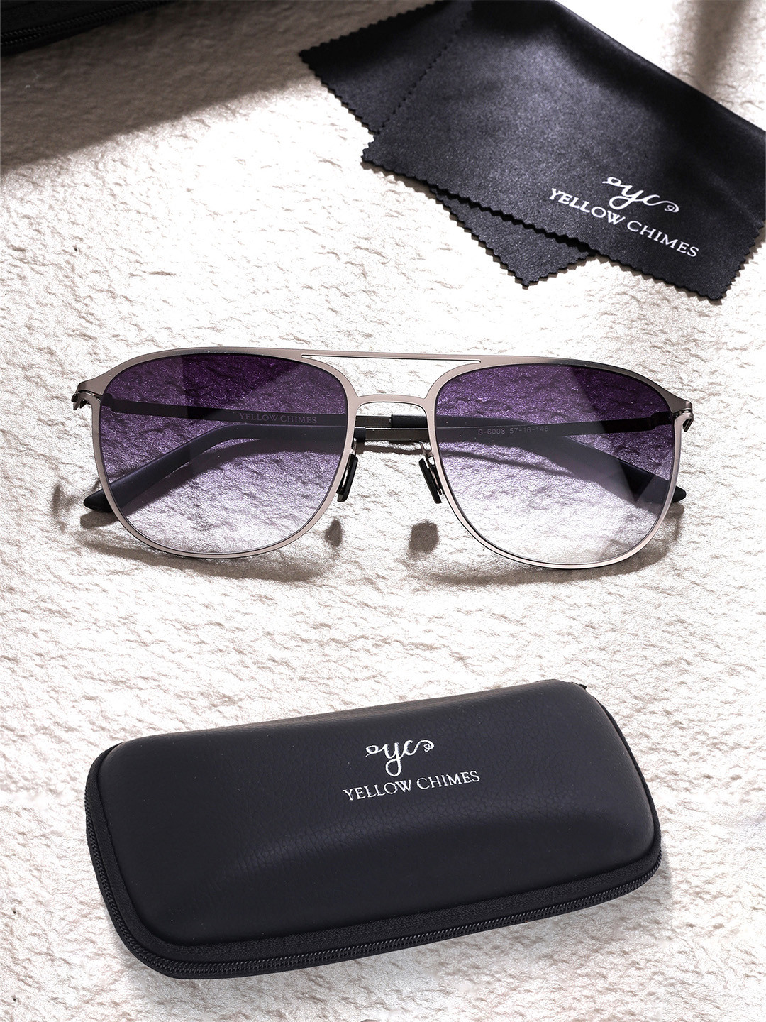 Yellow Chimes Wayfarer Sunglasses with Polarised & UV Protected Lens