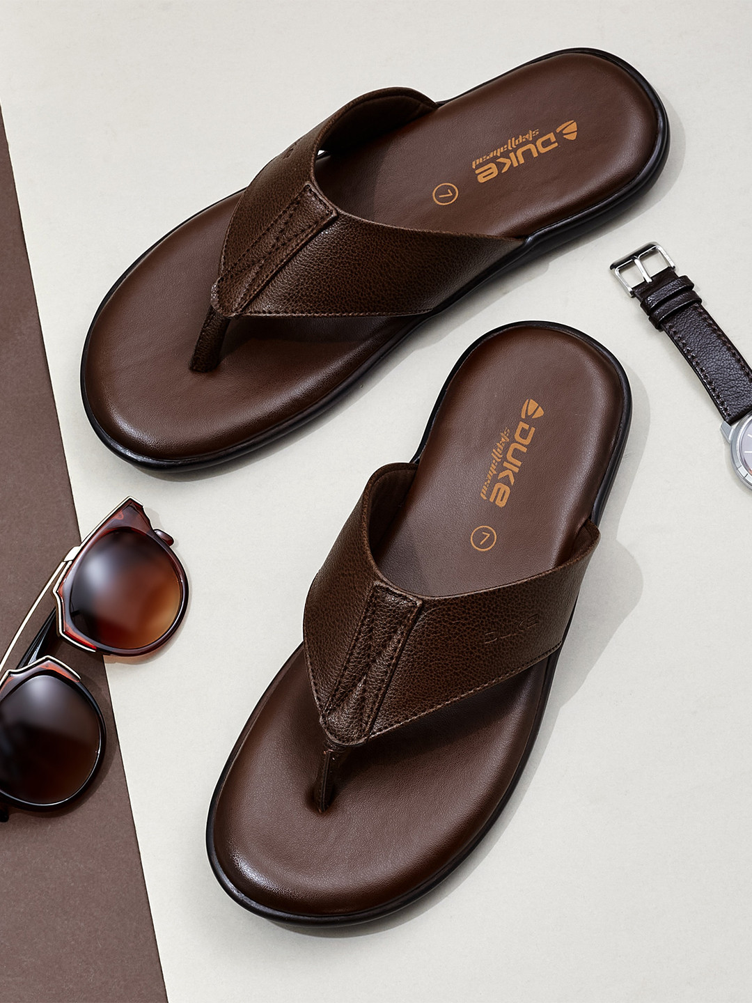Duke Men Textured Comfort Sandals