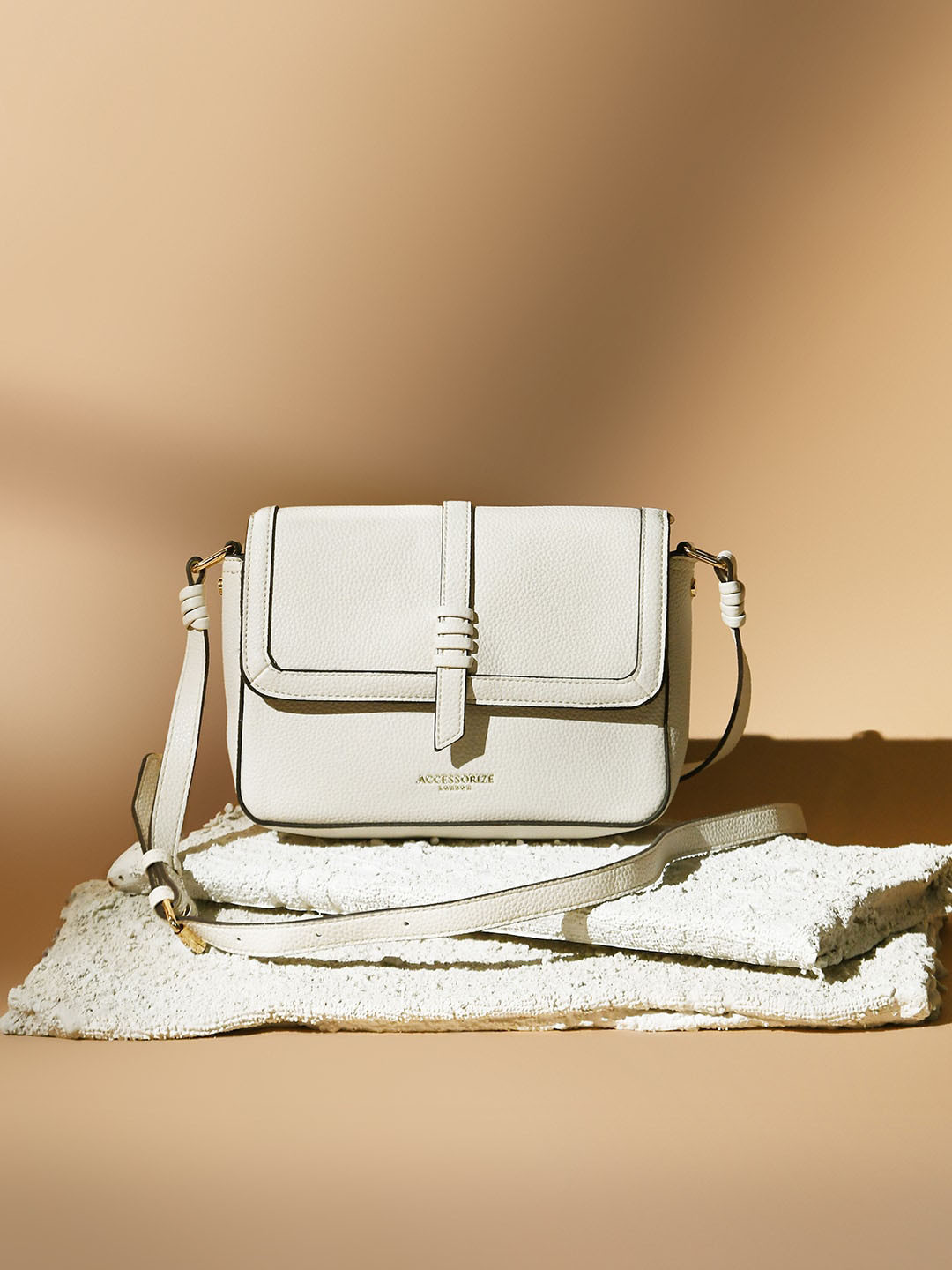 Accessorize London Faux Leather Artisan Sling Bag