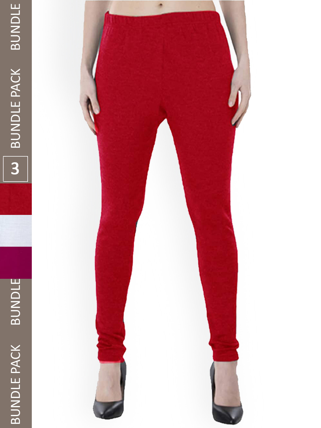 IndiWeaves Pack Of 3 Woolen Warm Churithar Length Leggings