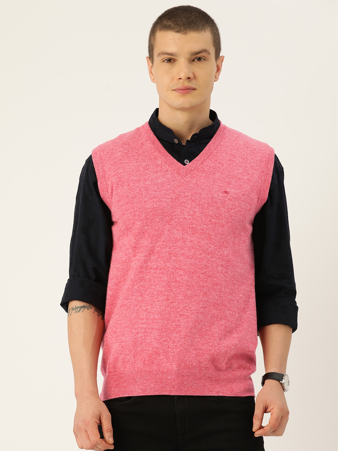 Pink sweater shop vest mens