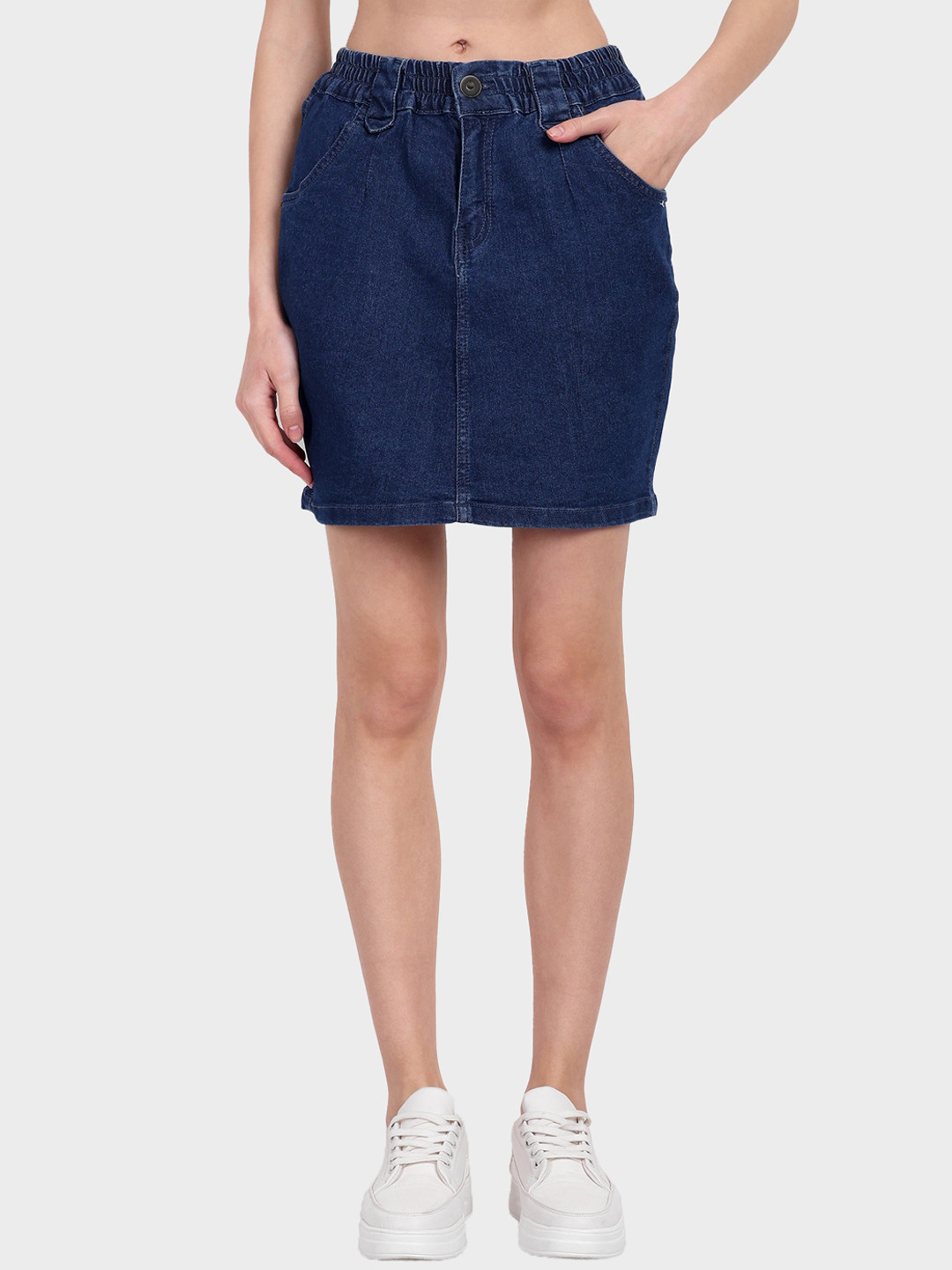 Roadster Blue Pencil Denim Kiara Skirt