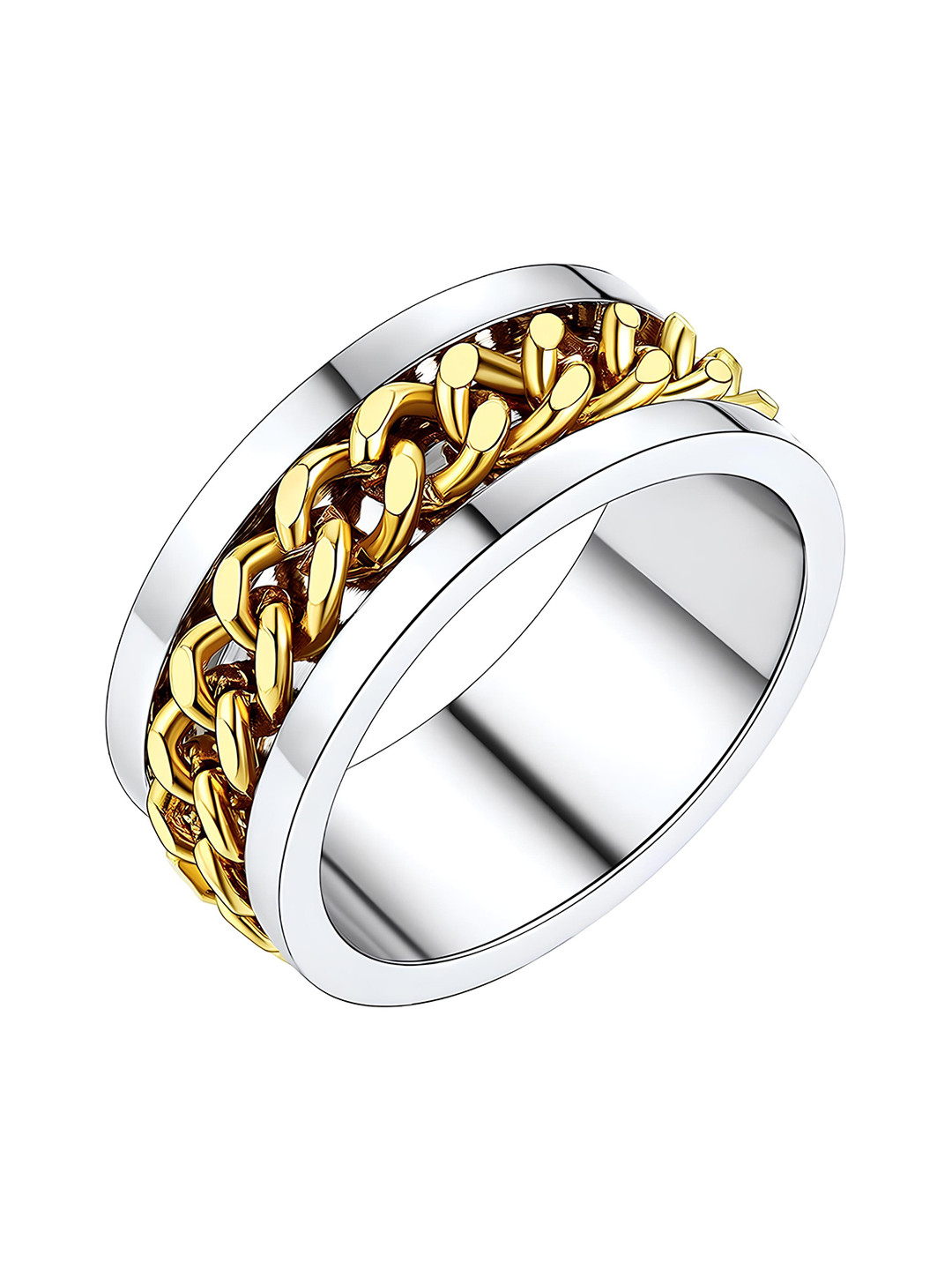 KARISHMA KREATIONS 18KT Gold Plated Rotating Spinner Finger Ring
