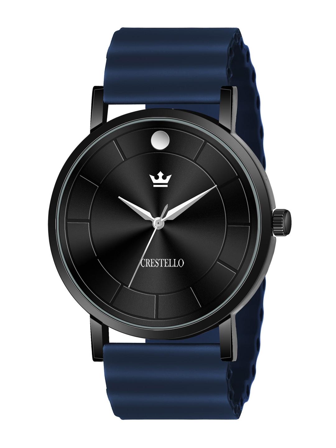 CRESTELLO Men Brass Dial & Straps Analogue Multi Function Watch CR-BLK028SLC-BLUE