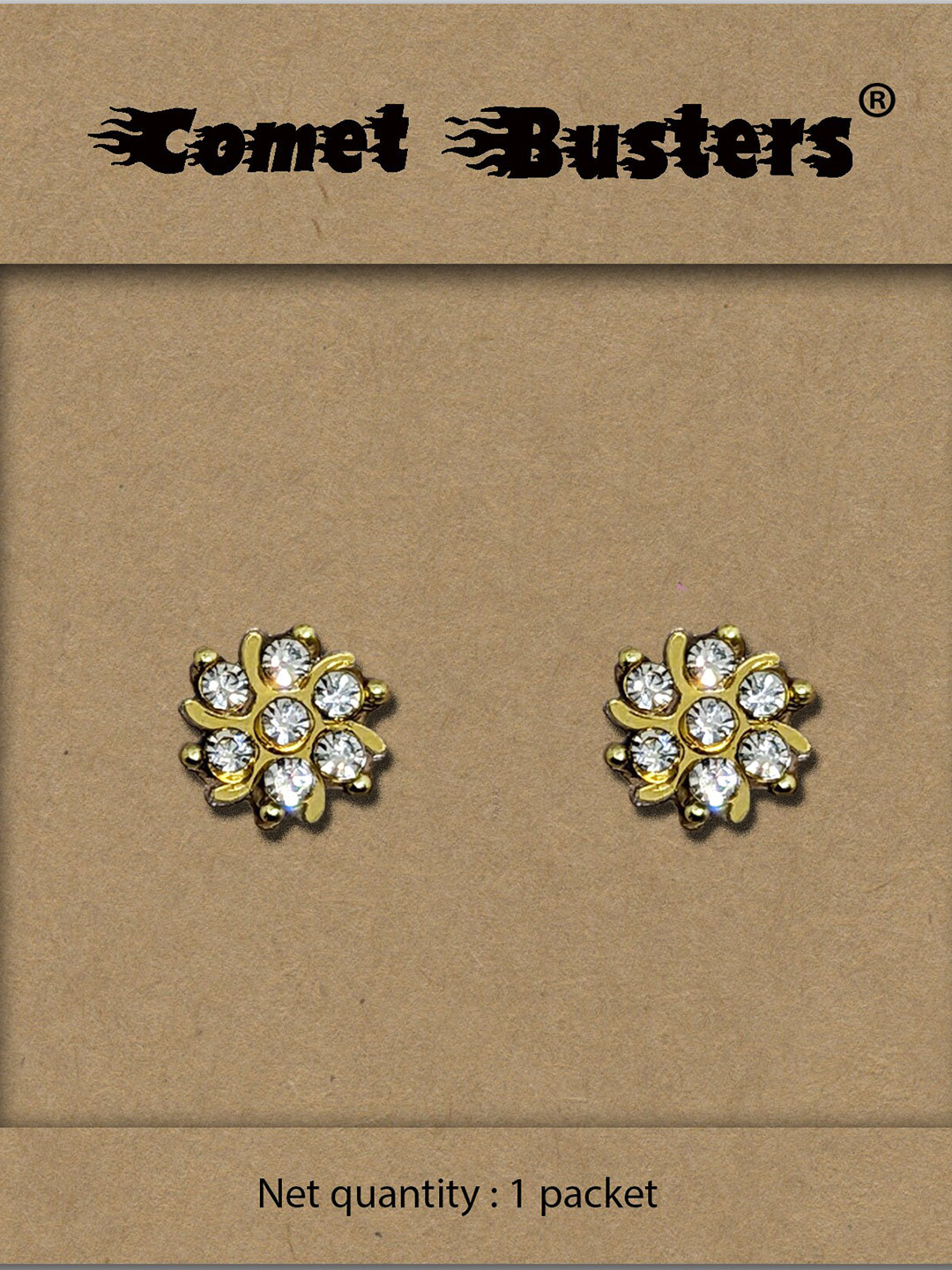 Comet Busters  Gold-Plated Non Piercing Earrings