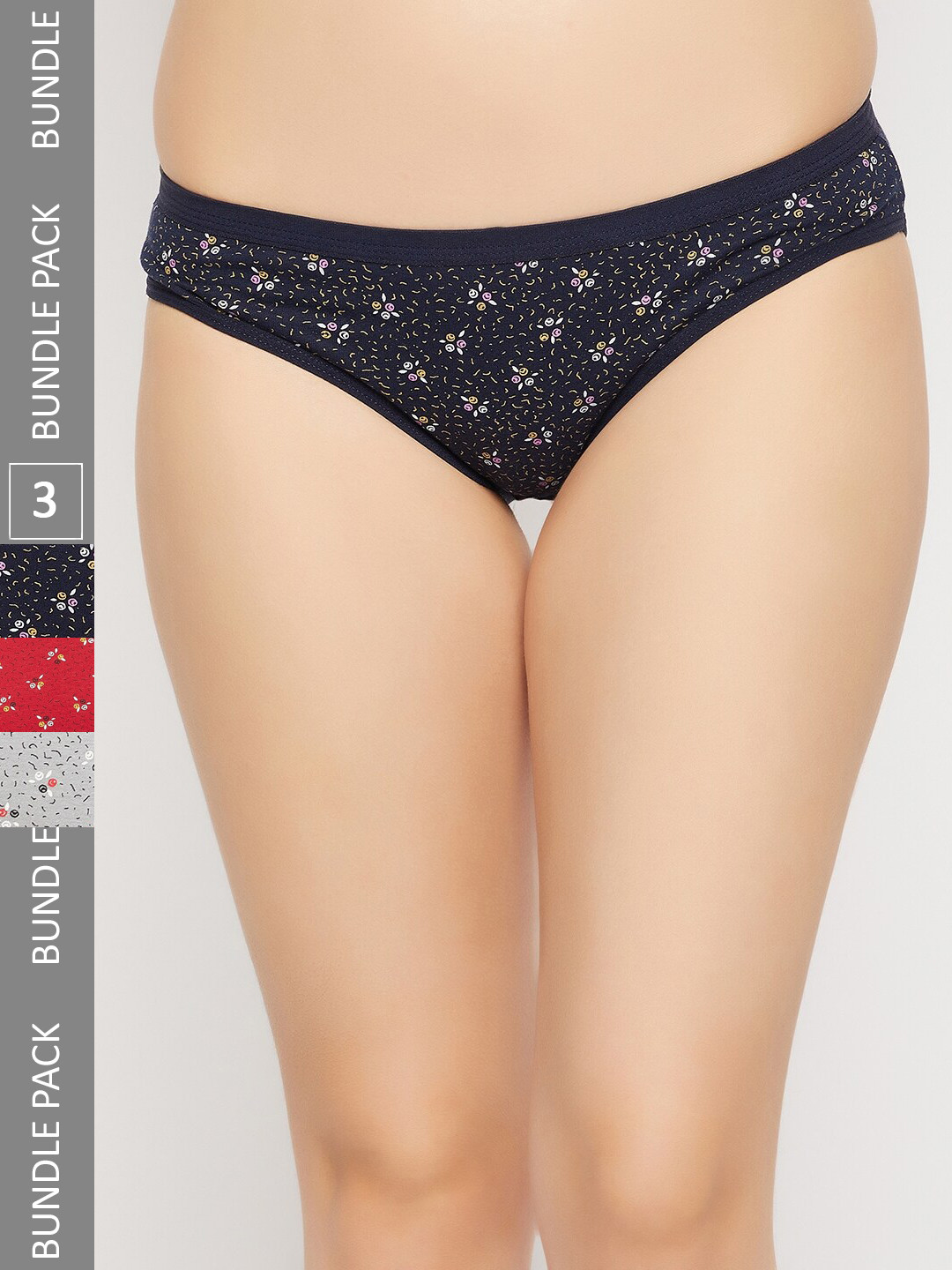 Curves By ZeroKaata Pack Of 3 Assorted Printed Cotton Briefs CZMLPO3RAKPTY08