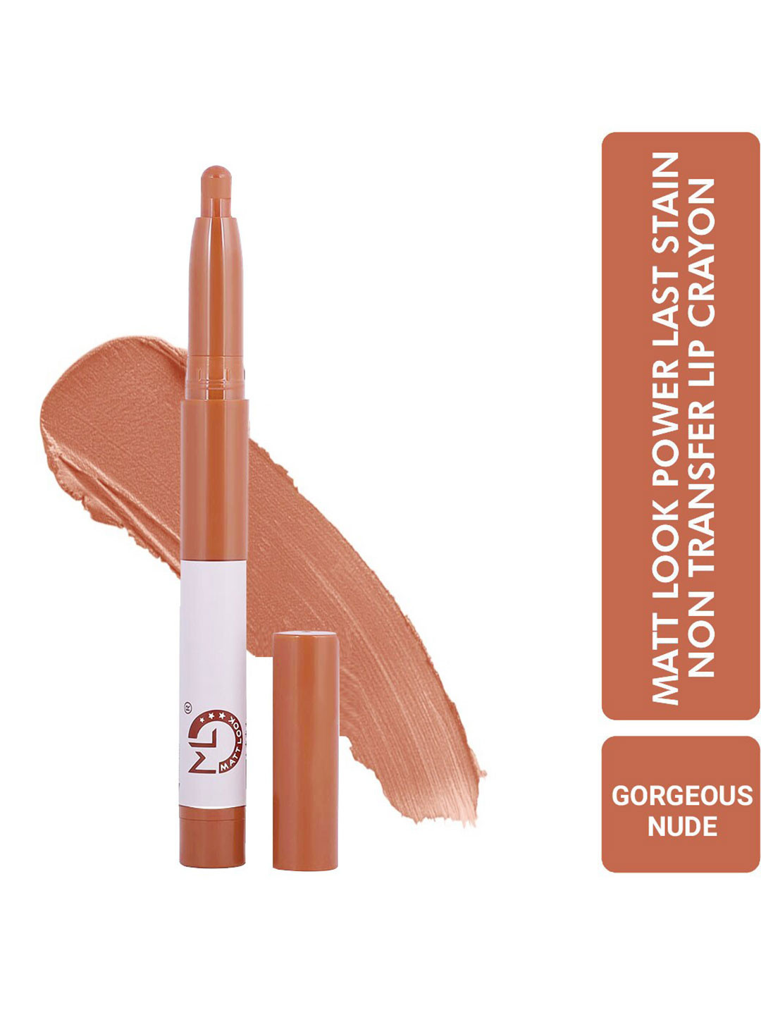 MATTLOOK Power Last Stain Non Transfer & Smudgeproof Lip Crayon - Gorgeous Nude 19