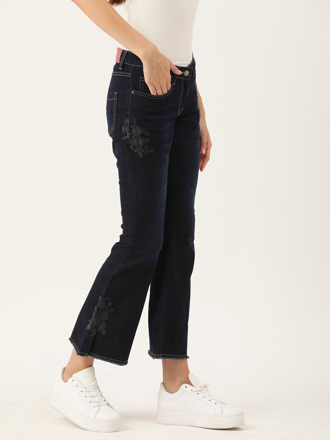 DressBerry Women Bootcut Embroidered Jeans