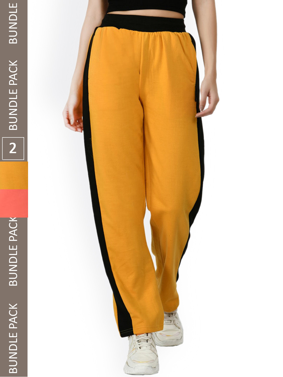 IndiWeaves Women Pack Of 2 Fleece Track Pants