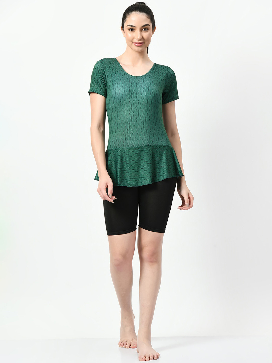 Lebami Abstract Printed Meduim Coverage Legsuit