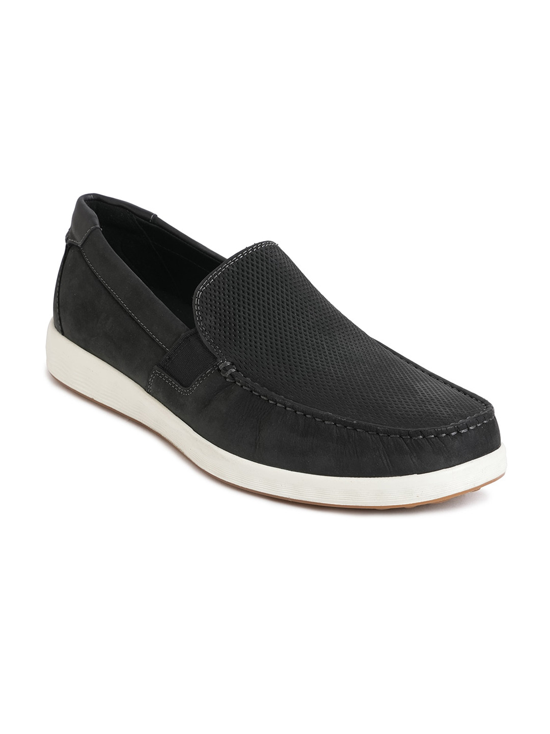 ECCO Mens S Lite Moc Black Leather Regular Moccasins