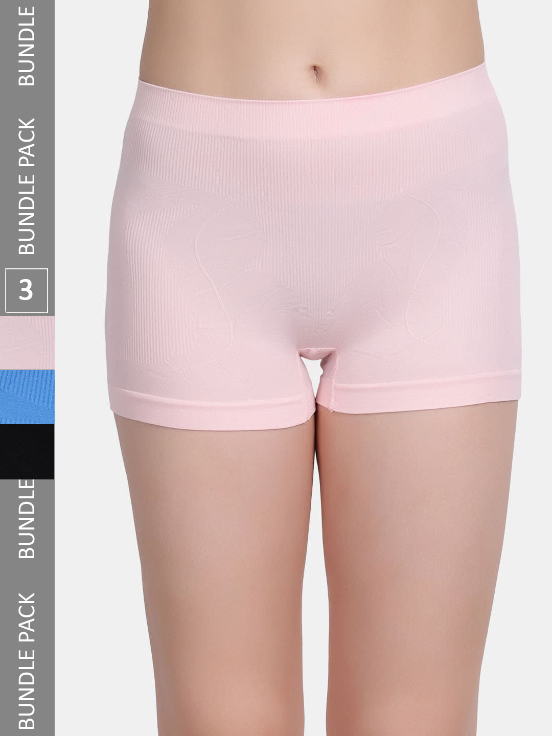 Amour Secret Pack Of 3 Seamless Mid Rise Leak-Proof Boys Short Briefs