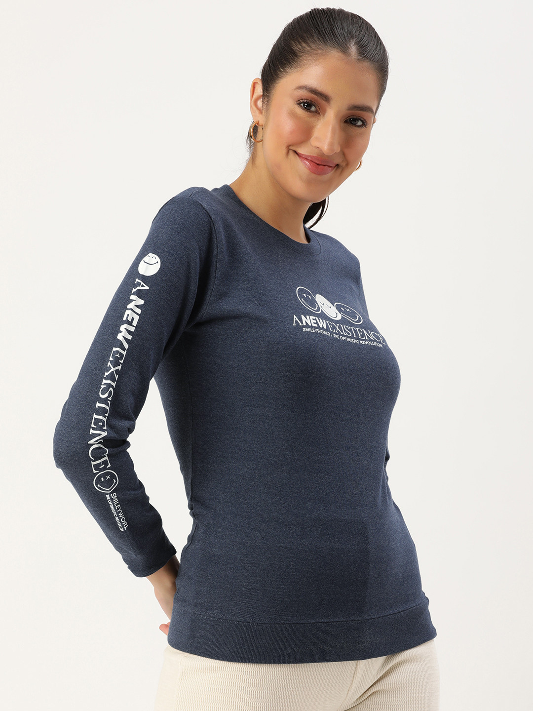 Smiley Graphic Printed Sweatshirt