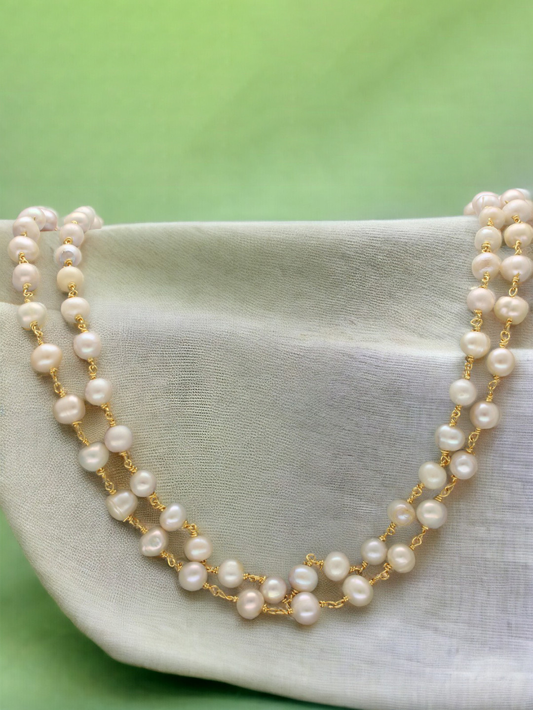 Sri Jagdamba Pearls Dealer Lolita 2 Lines Pearl Necklace