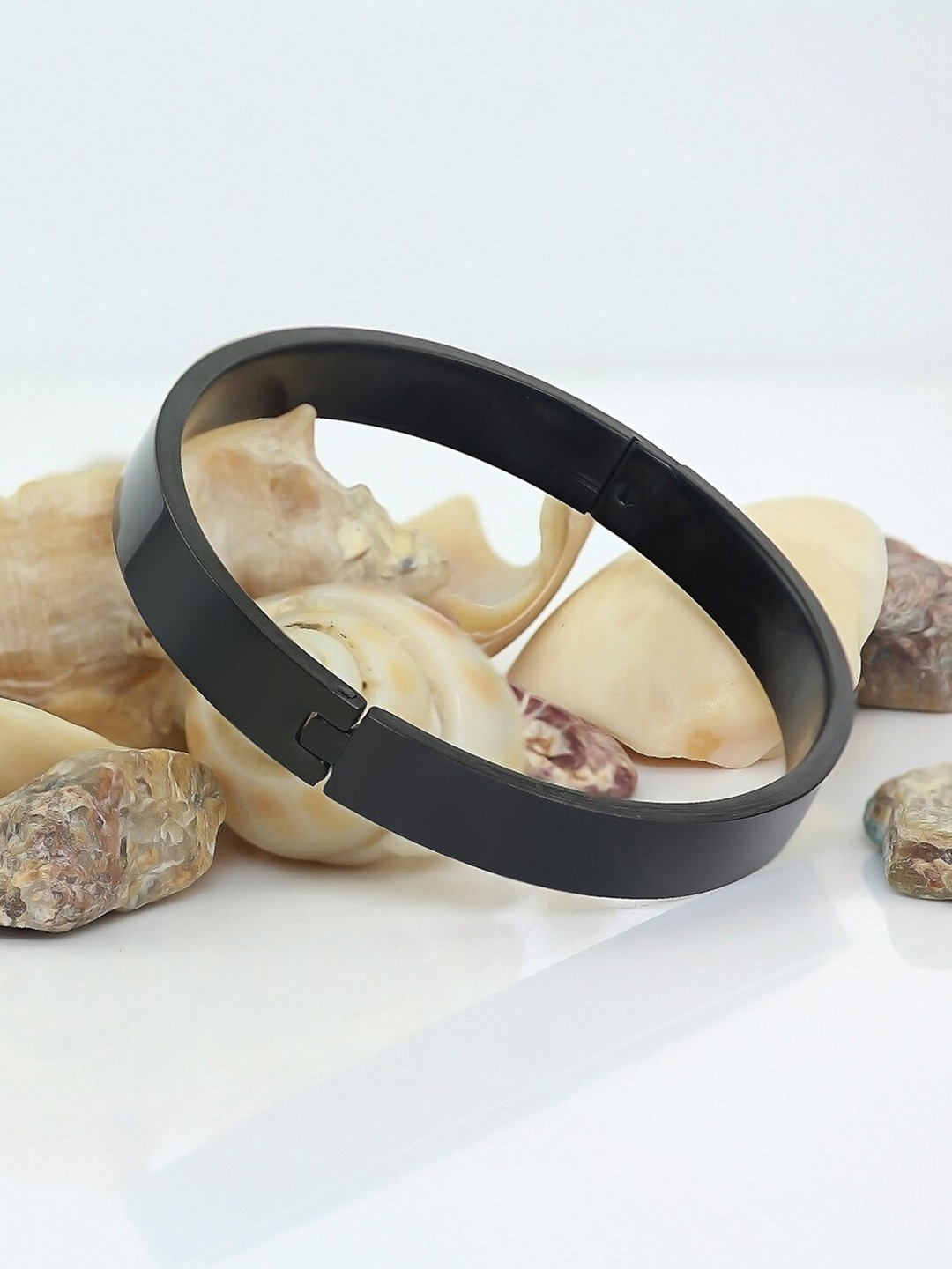 NAKABH Men Black Kada Bracelet