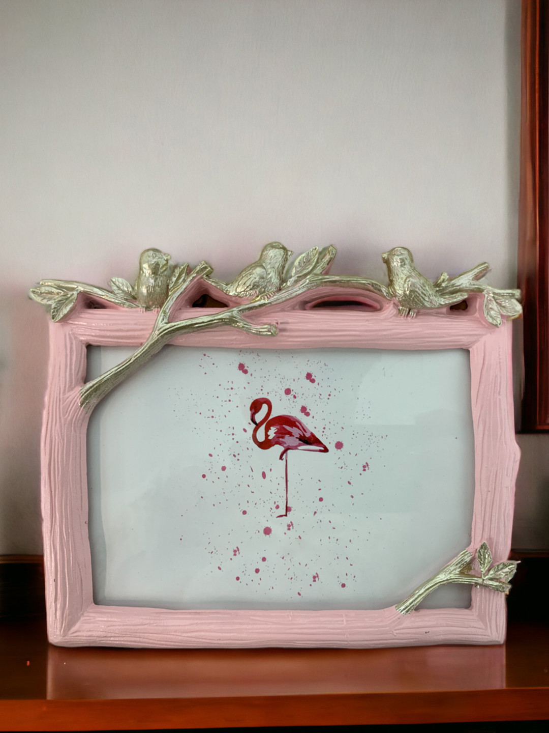 Art Street Pink & White Three Little Birds Table Photo Frame