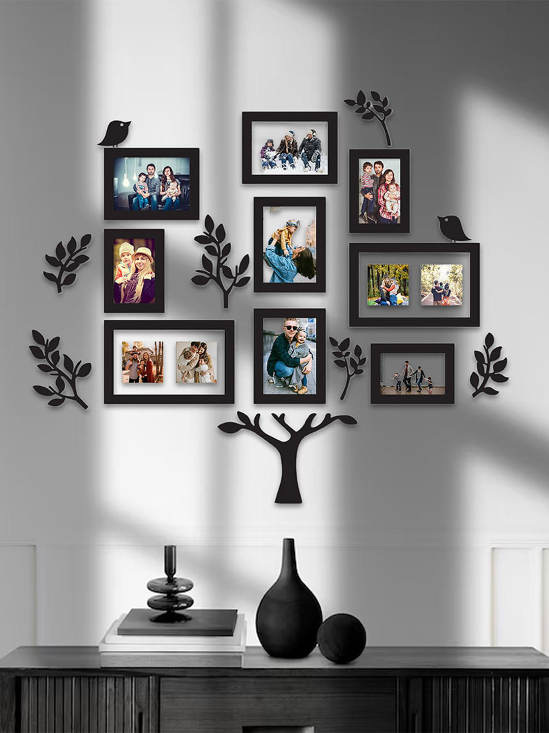 Art Street 9 Pcs Black Family Tree Photo Frames