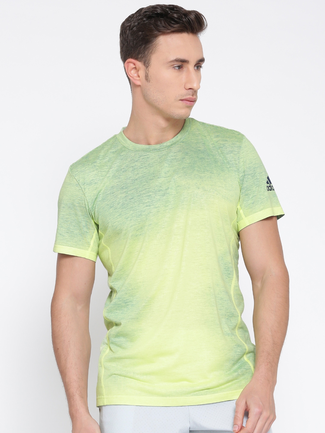 lime green adidas shirt mens